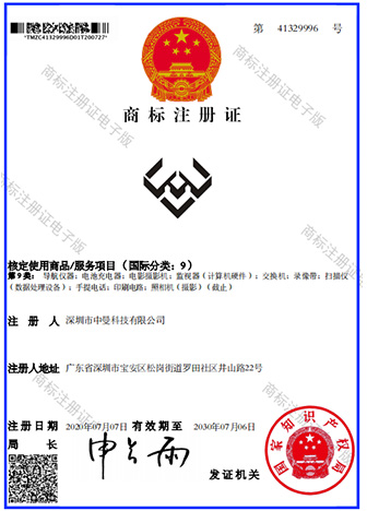 Trademark certificate