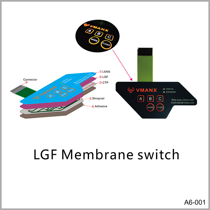 VMANX Customized LGF Membrane switch