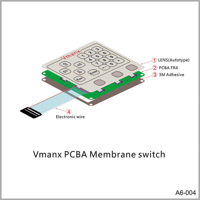 Vmanx PCBA Membrane switch