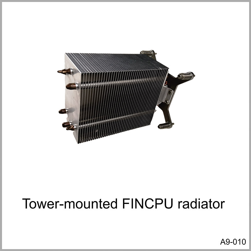 Tower-mounted FINCPU radiator