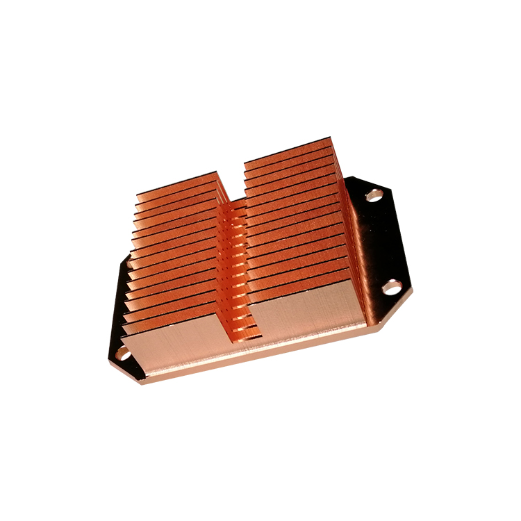 Copper shovel tooth heat sink