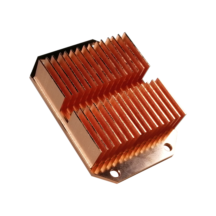 Copper shovel tooth heat sink