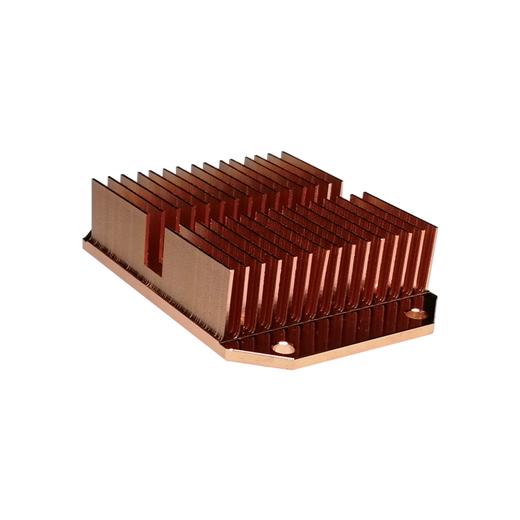 Copper shovel tooth heat sink