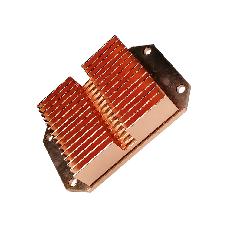 Copper shovel tooth heat sink