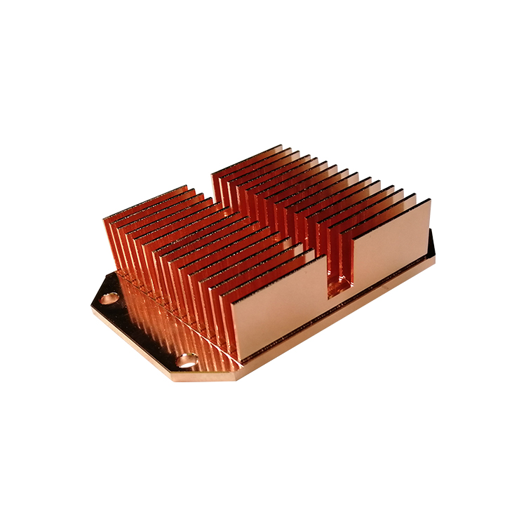 Copper shovel tooth heat sink