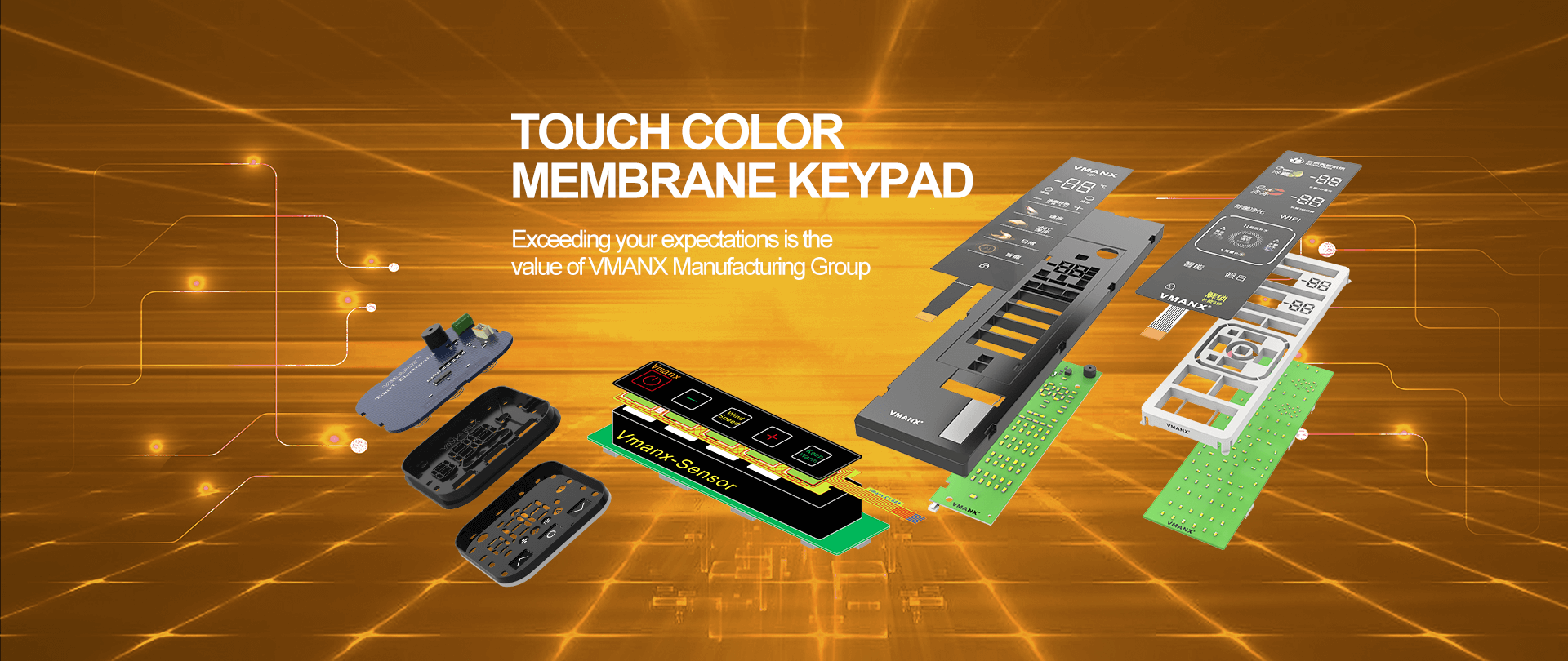 Touch color membrane keypad